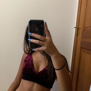 Forever 21 velvet crop top